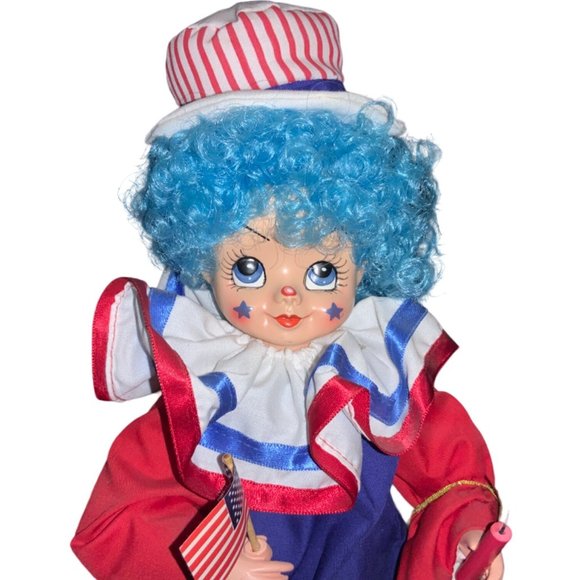 July Calendar Clown  Doll- Brinn's 1986 Uncle Sam's Birthday - Picture 2 of 10